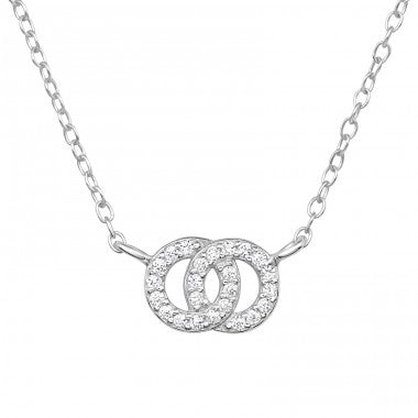 D. Circle - cirkónia köves ezüst nyaklánc